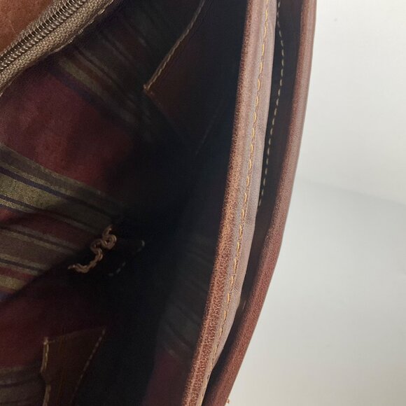 VTG Sudhaus 80's Leather Briefcase Key Detachable Strap Minimalist Old Money - Picture 16 of 17